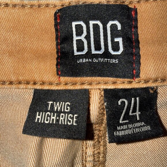 BDG Twig High Rise Skinny Jeans Size 24 Stretch Tan Denim 5 Pocket 24x26 - Picture 2 of 14